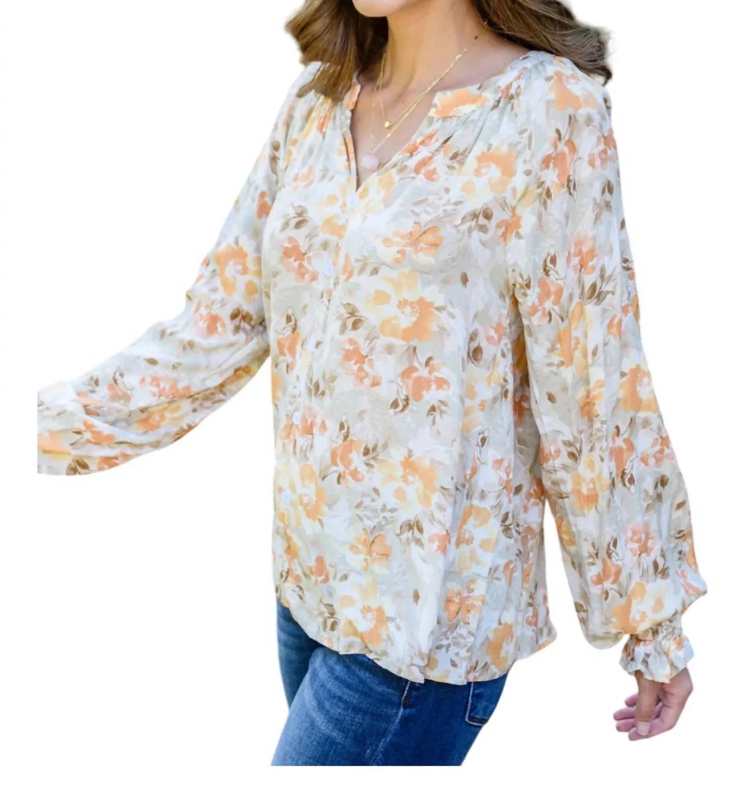 Andree By Unit - Courtney Floral Button Up Top