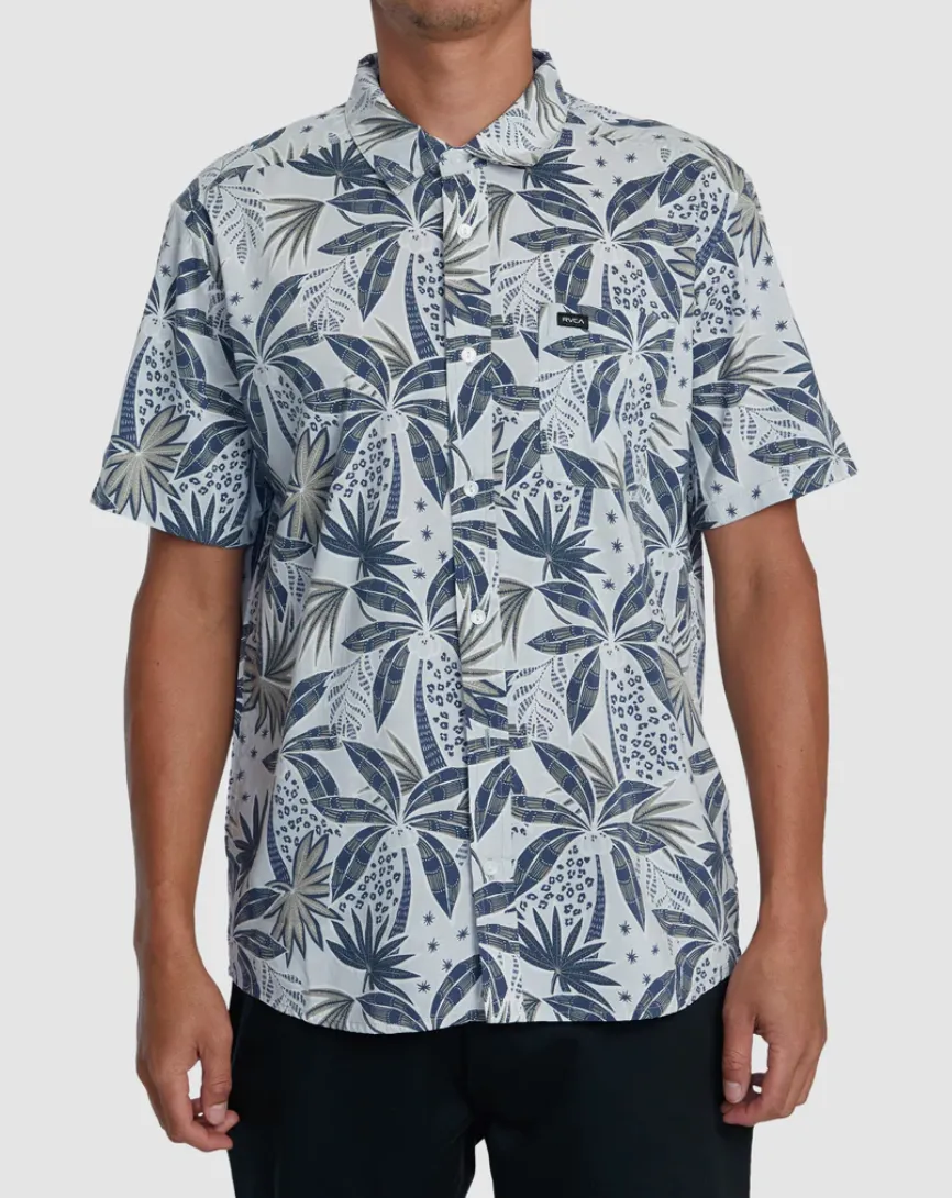 Anytime Short Sleeve Woven Shirt- Metal
