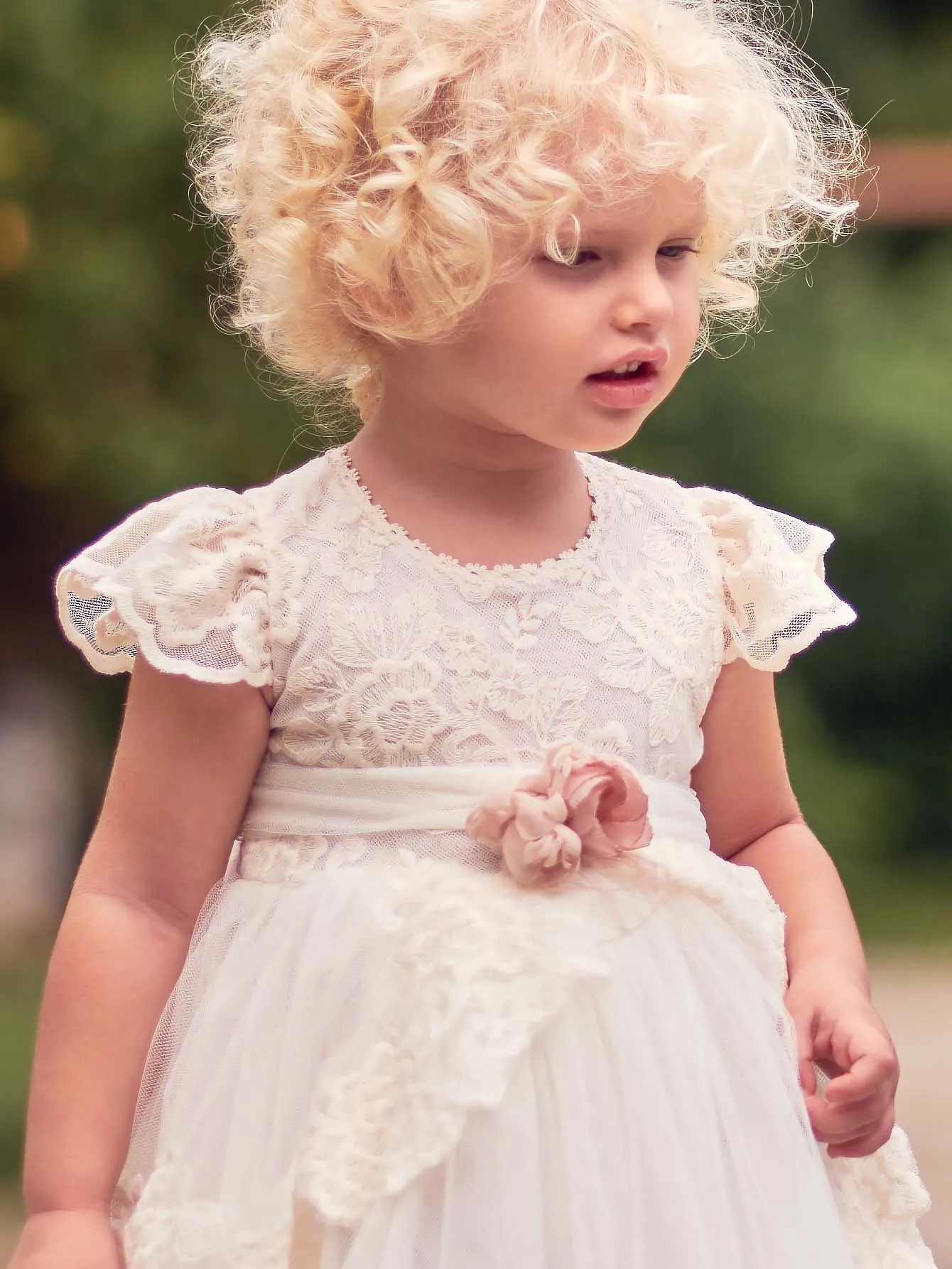 Baptism Girl's lace dress - LADY Ivory