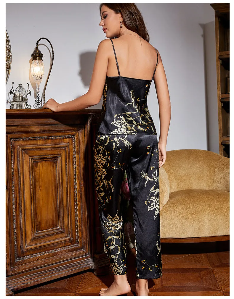 BerriesJam - 2024 Thin Ice Silk Little Cherry Print Pajama Set