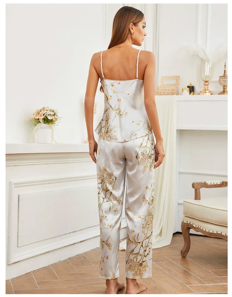 BerriesJam - 2024 Thin Ice Silk Little Cherry Print Pajama Set