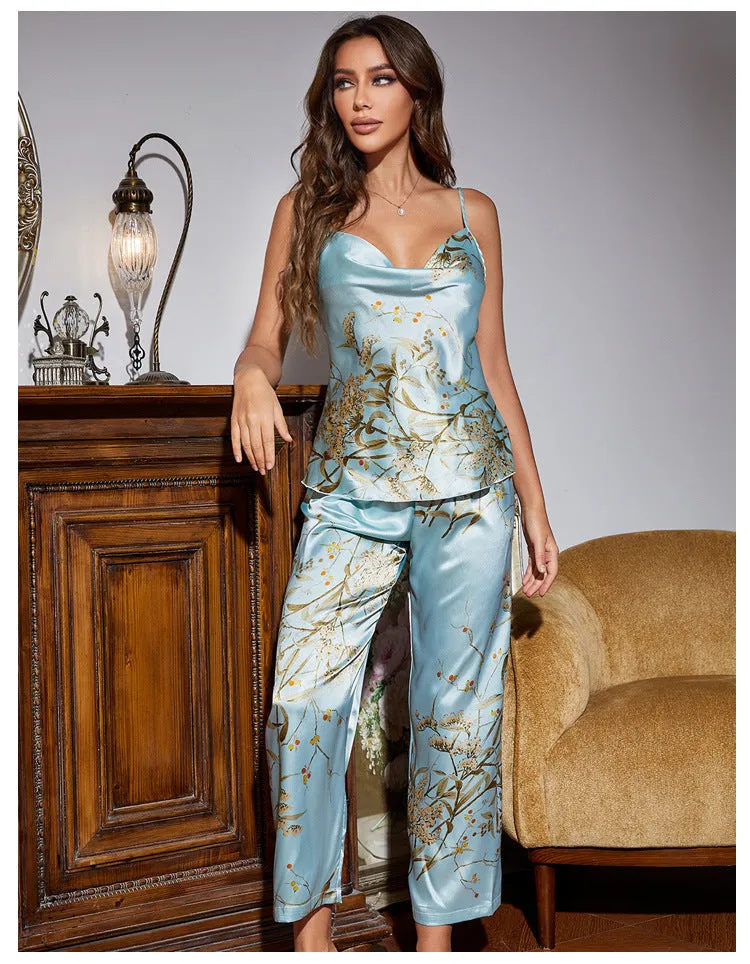 BerriesJam - 2024 Thin Ice Silk Little Cherry Print Pajama Set