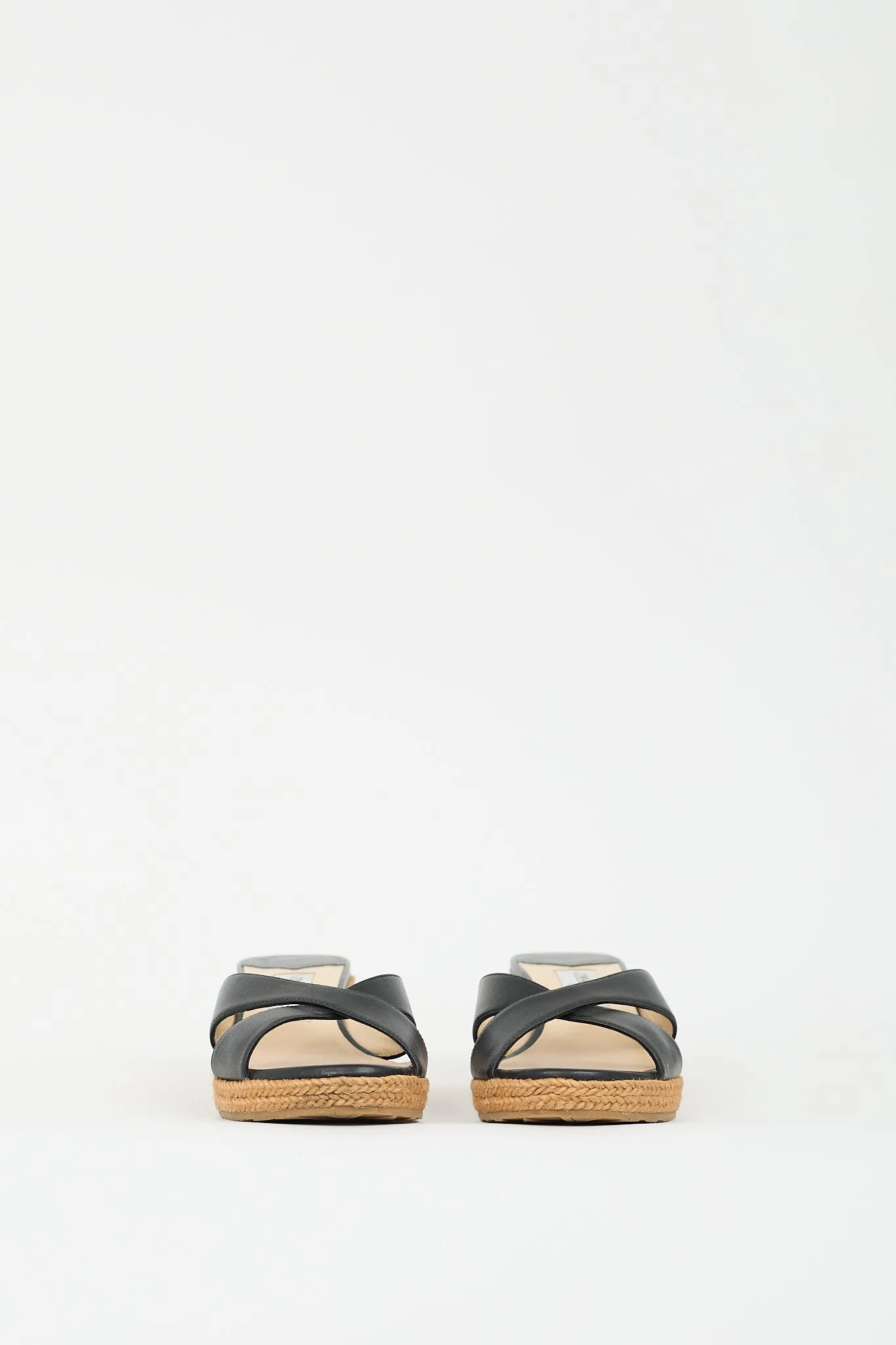 Black & Brown Leather Almer 50 Wedge Sandal