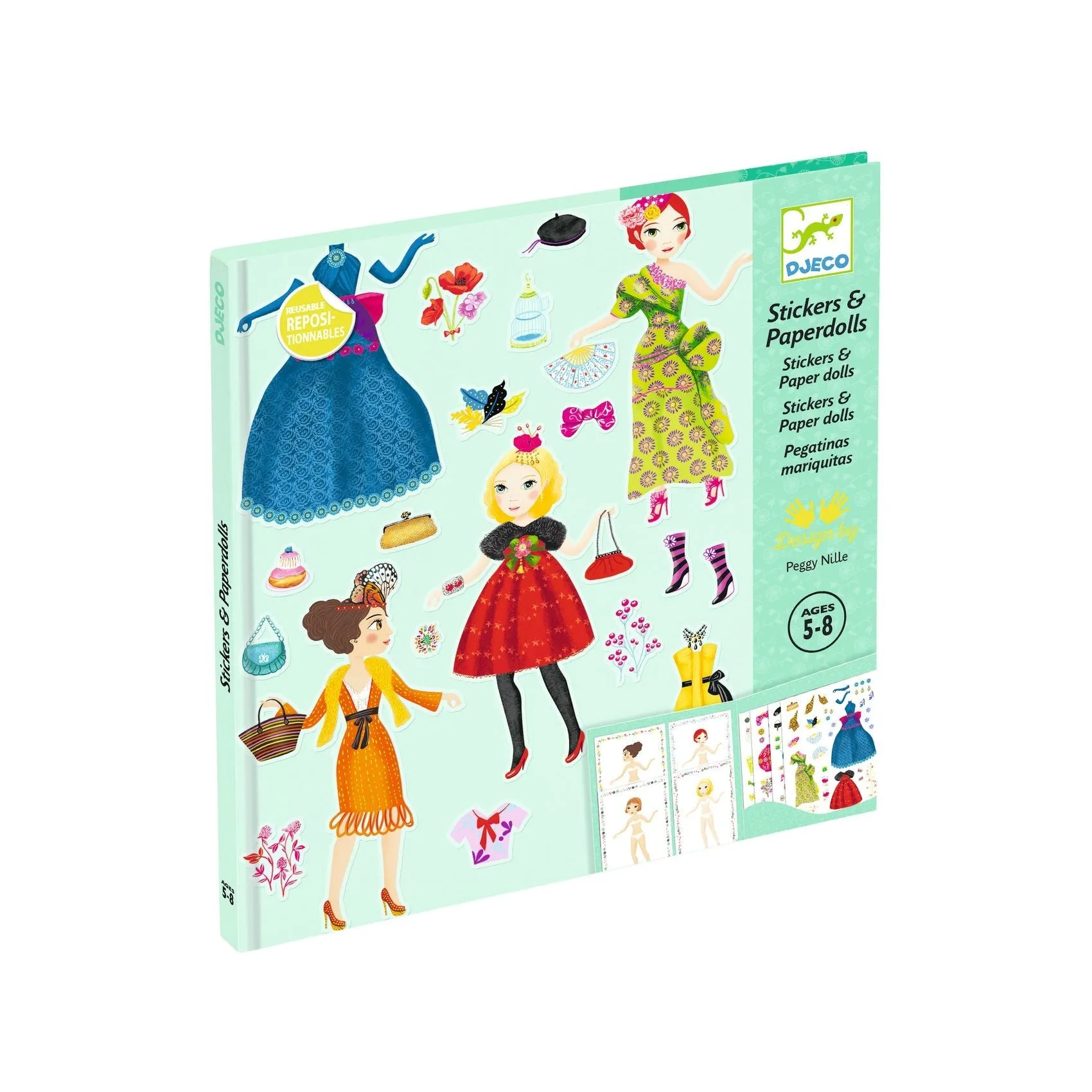 Fashion and Paper Dolls Sticker Set
