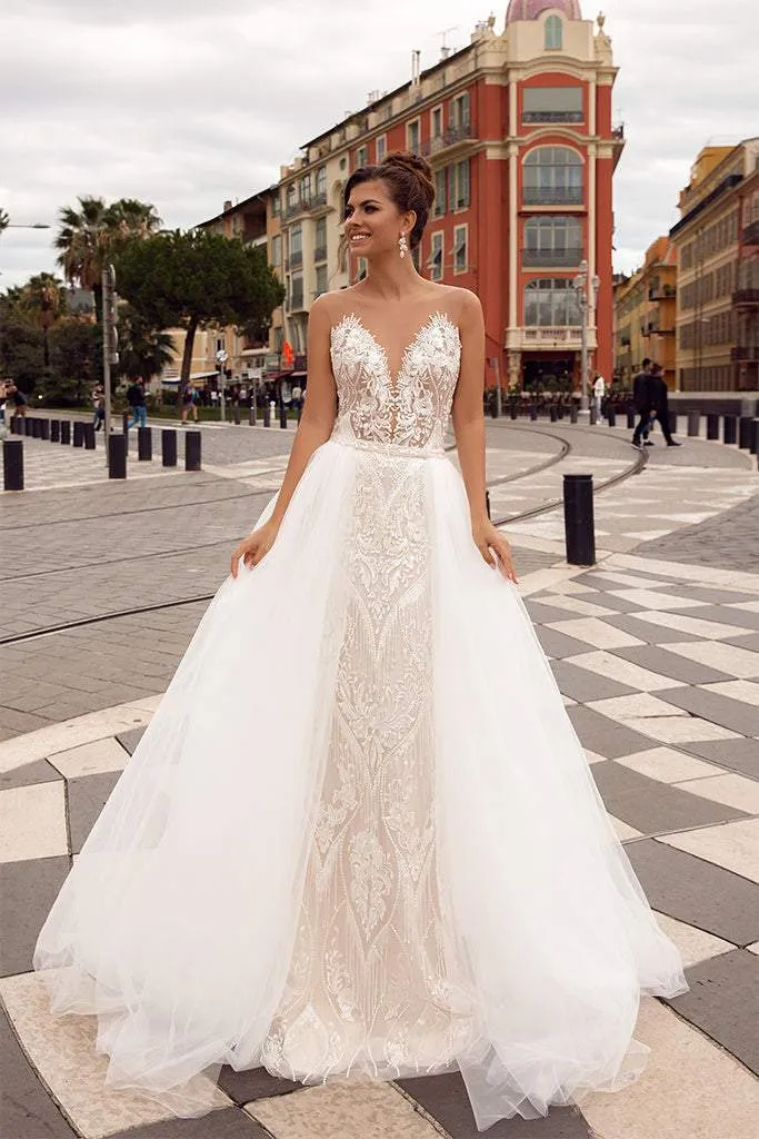 Filmy White Wedding Dress