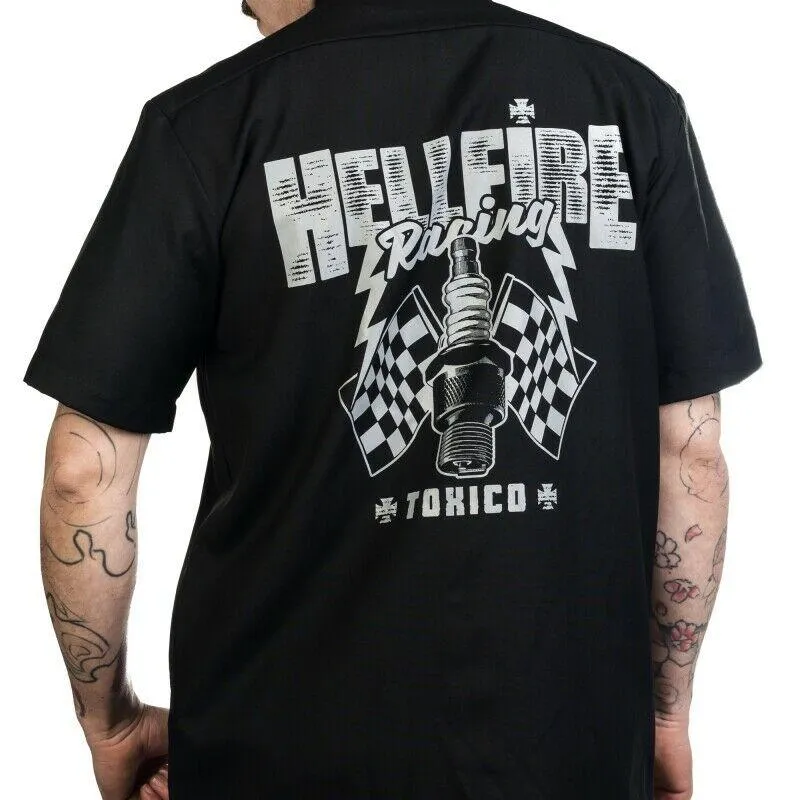 Hellfire Sparkplug Mens Button Up Work Shirt