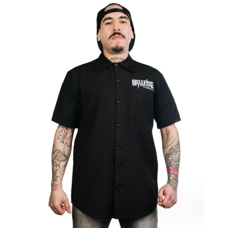 Hellfire Sparkplug Mens Button Up Work Shirt