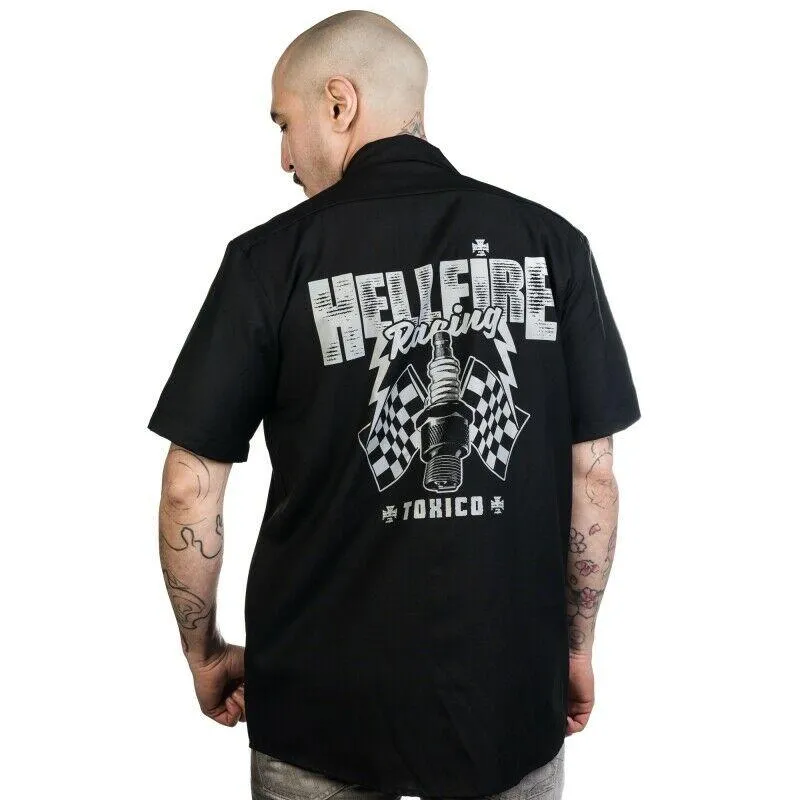 Hellfire Sparkplug Mens Button Up Work Shirt