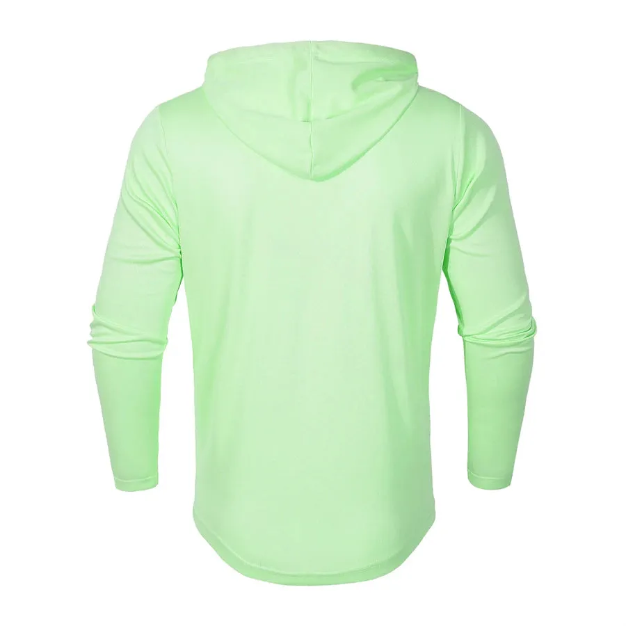 Men’s Henley Muscle Hoodie Athletic Fit Top