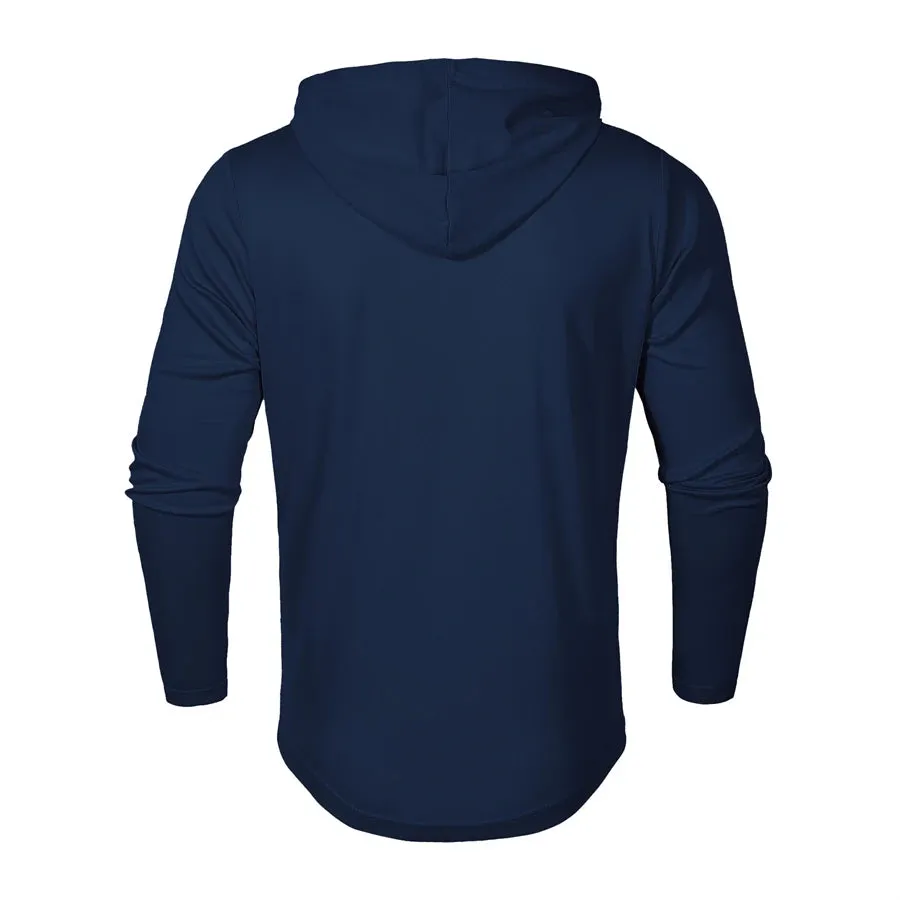 Men’s Henley Muscle Hoodie Athletic Fit Top