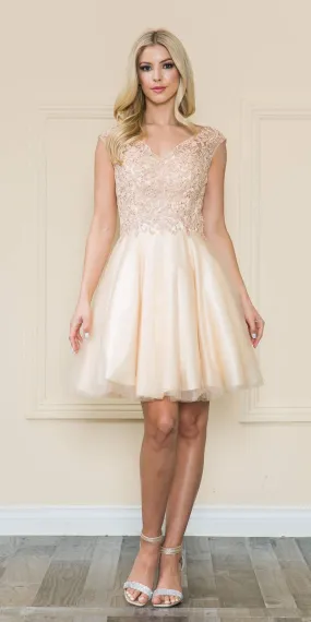 Poly USA | Ed Young 8902 Mesh Layered Skirt Dress Embroidery Top
