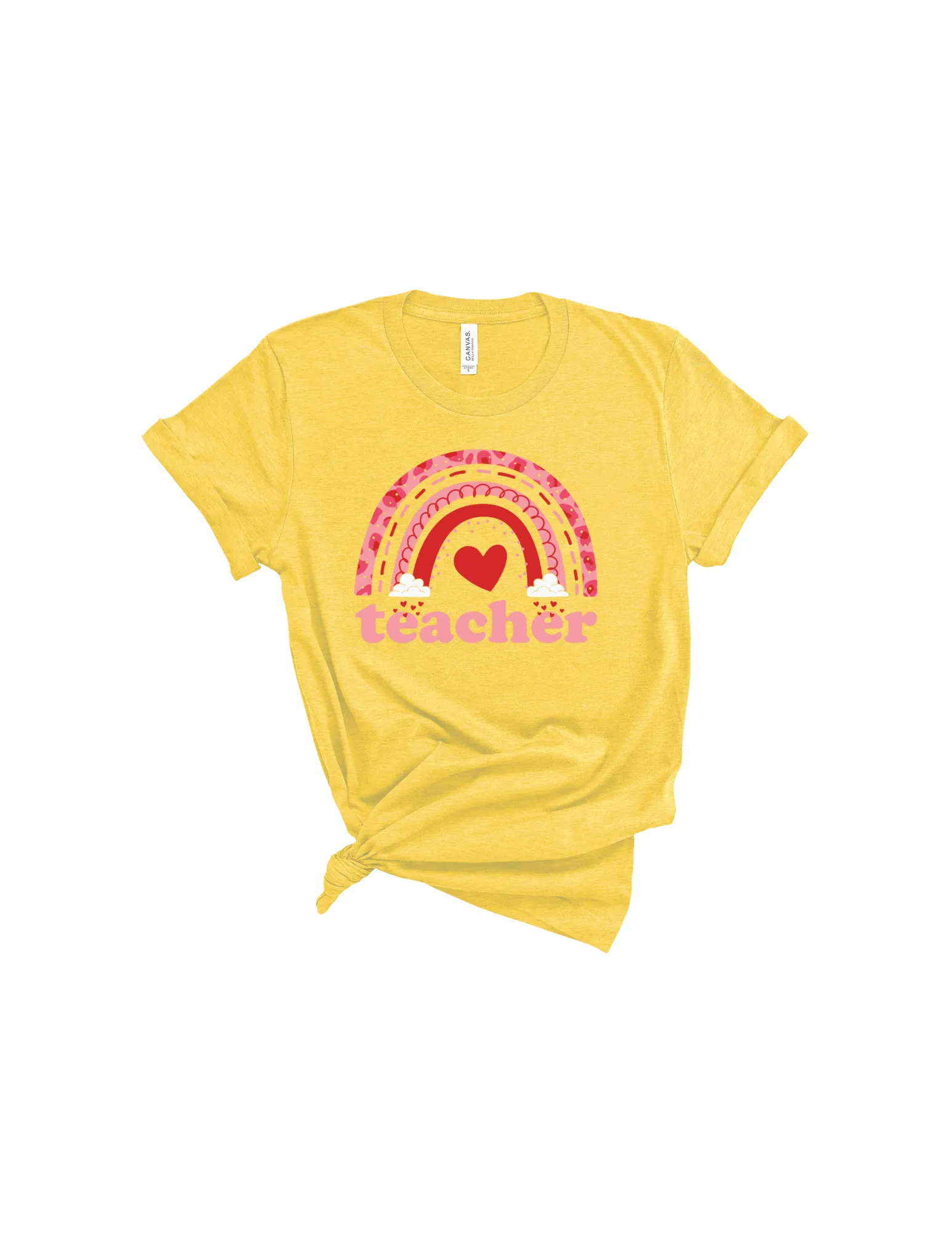 Teacher heart rainbow shirt