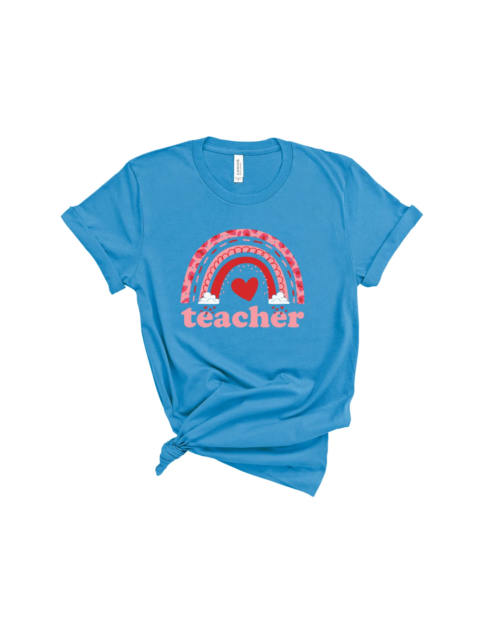Teacher heart rainbow shirt