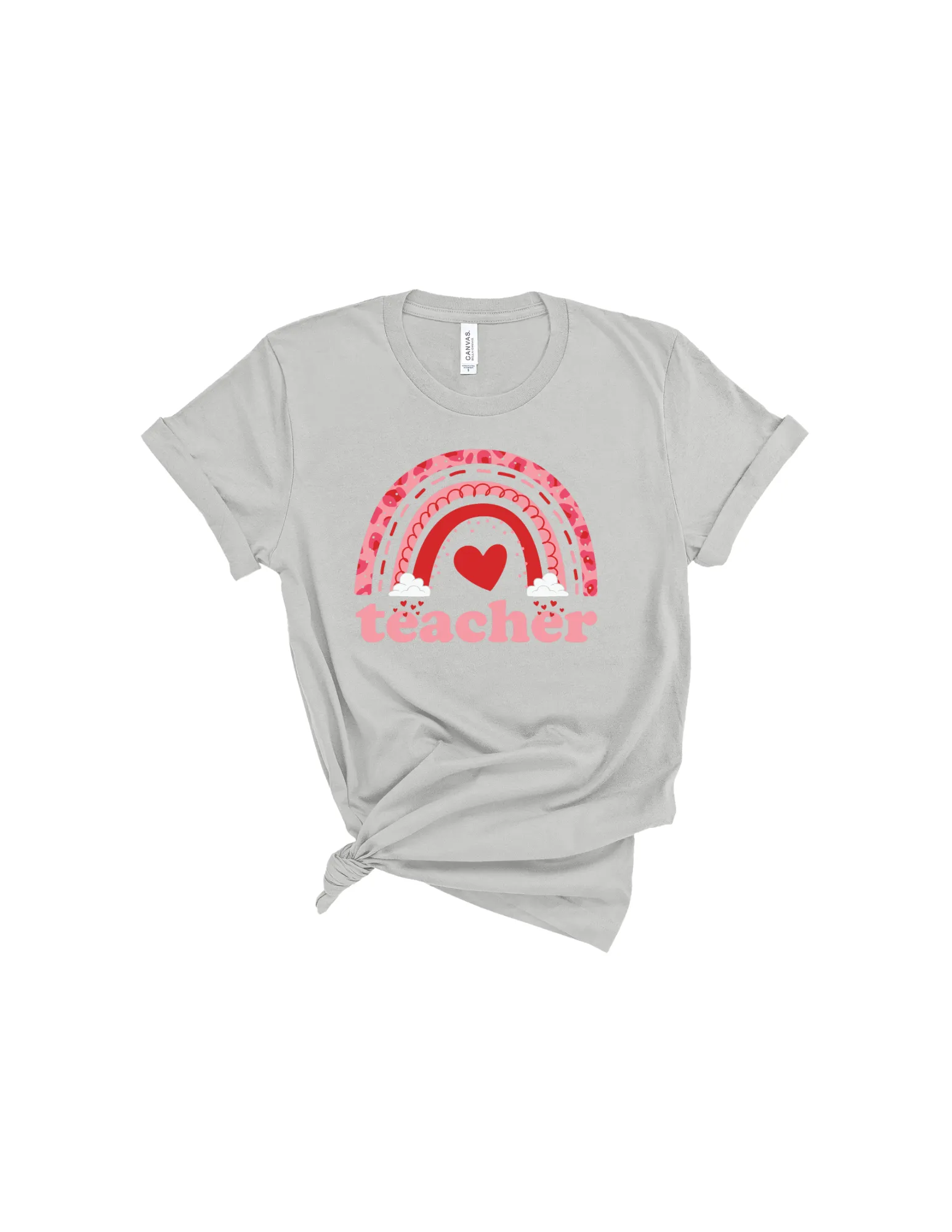 Teacher heart rainbow shirt