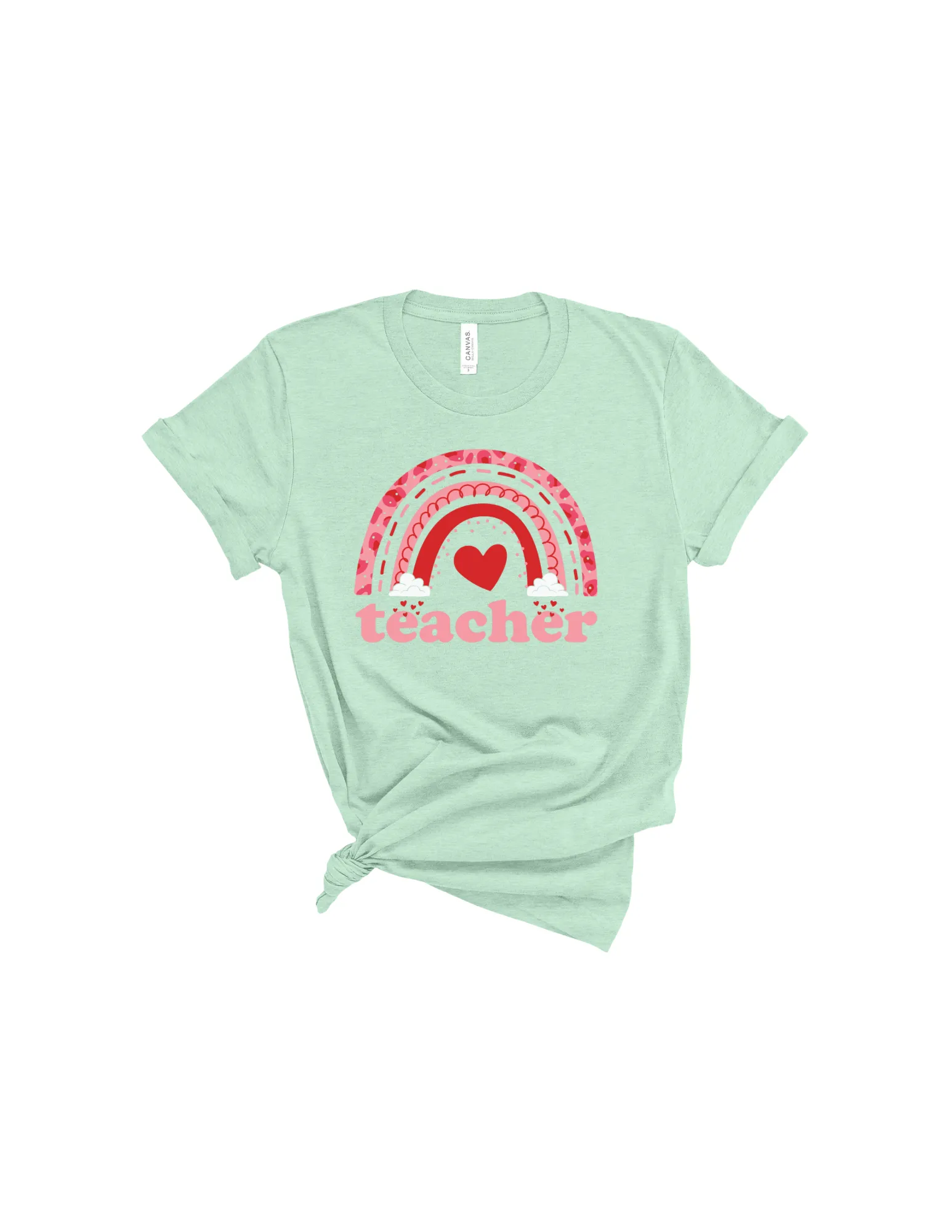 Teacher heart rainbow shirt