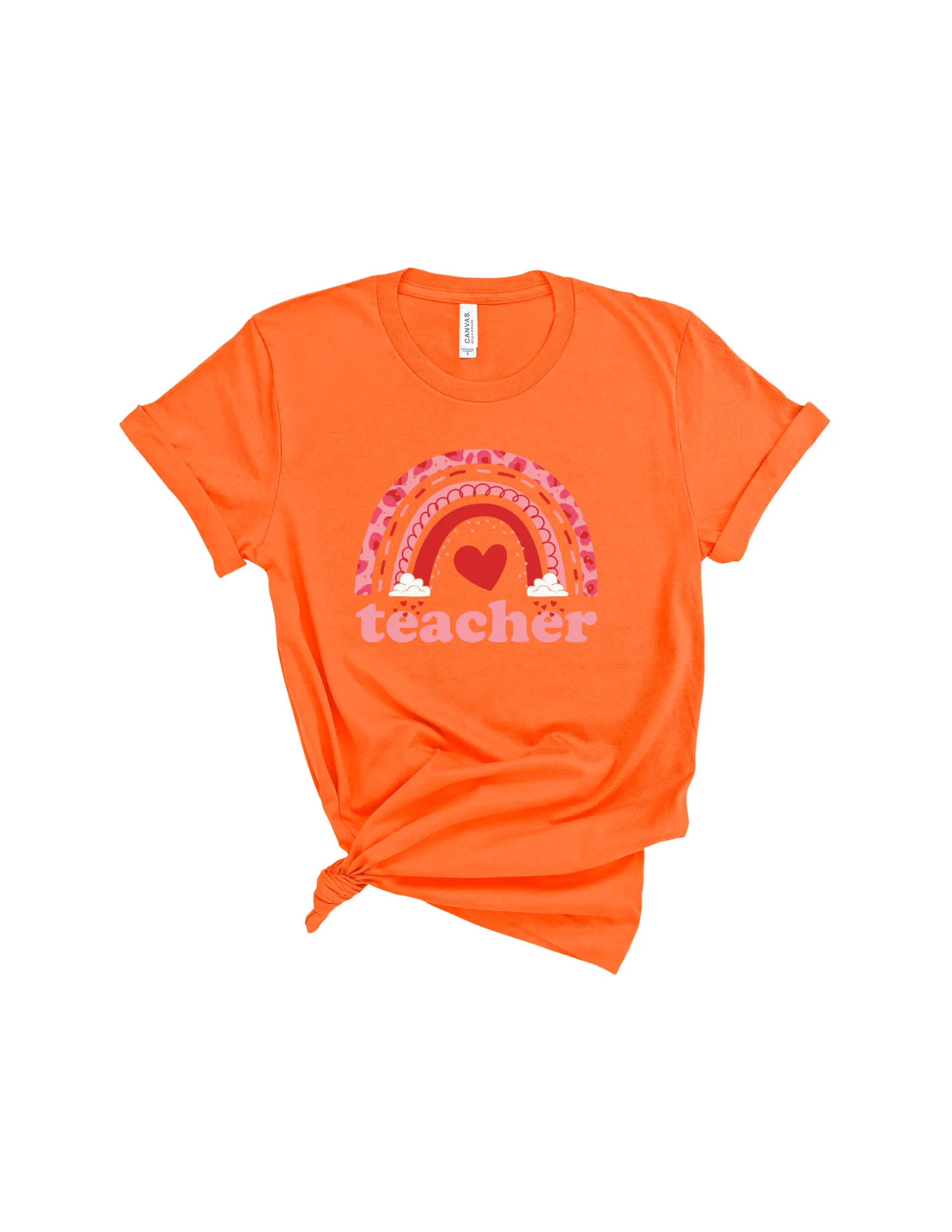 Teacher heart rainbow shirt