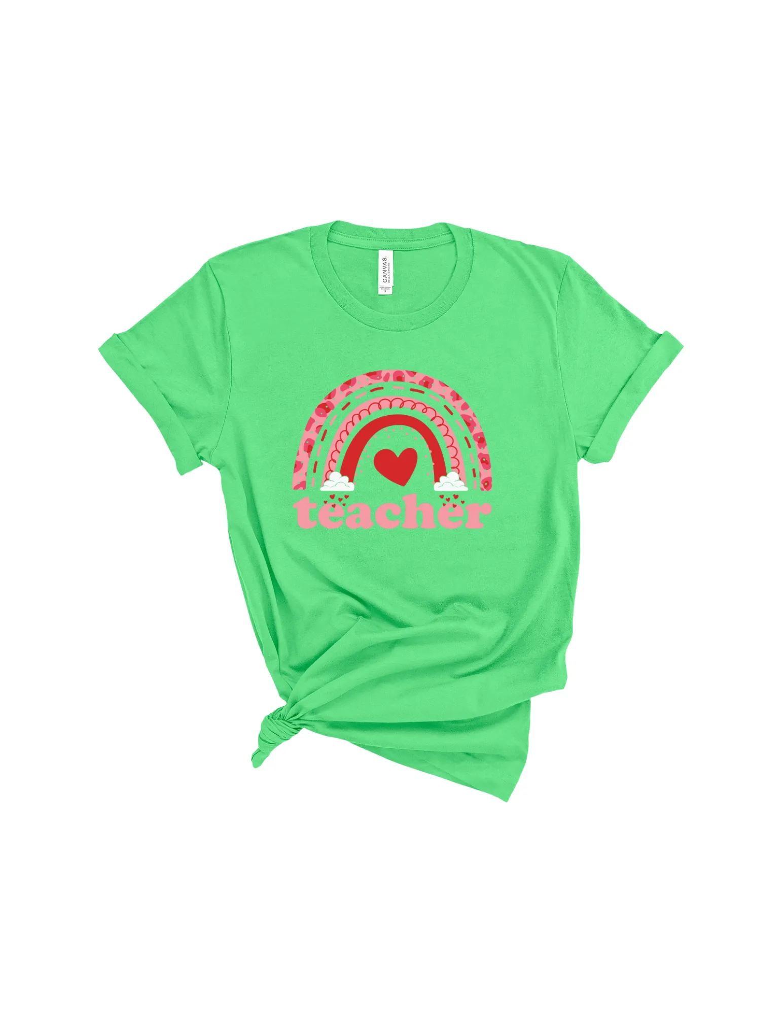 Teacher heart rainbow shirt