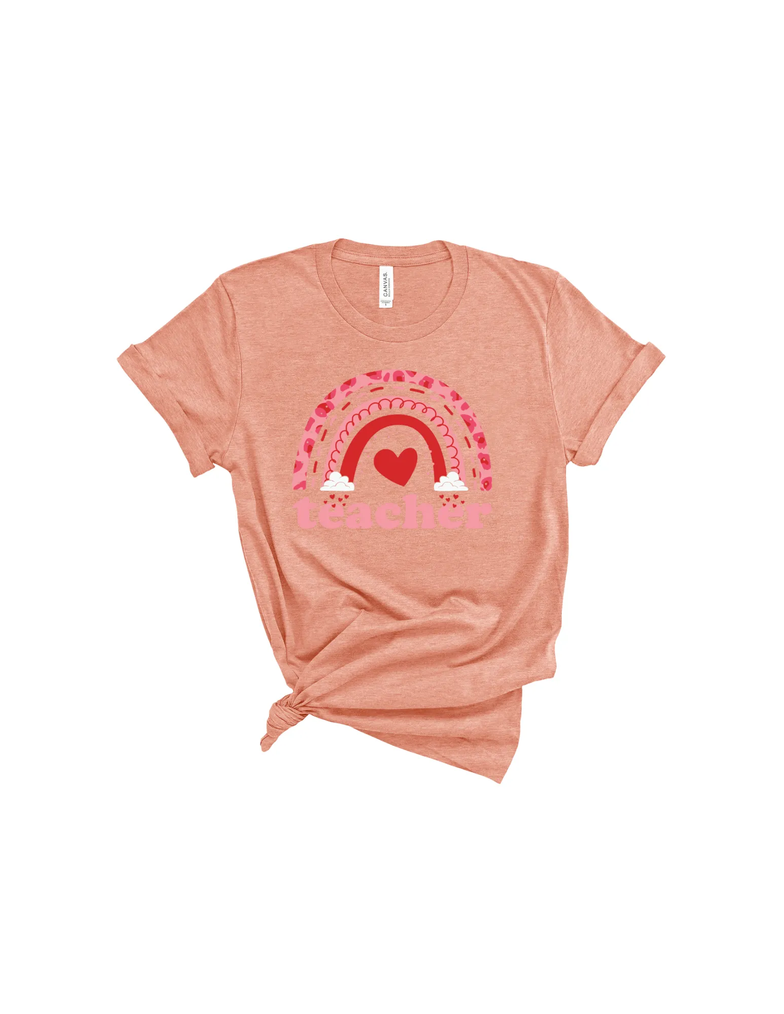 Teacher heart rainbow shirt