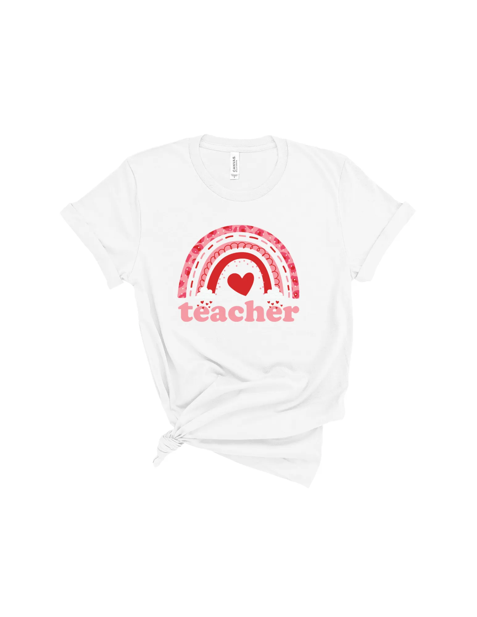 Teacher heart rainbow shirt