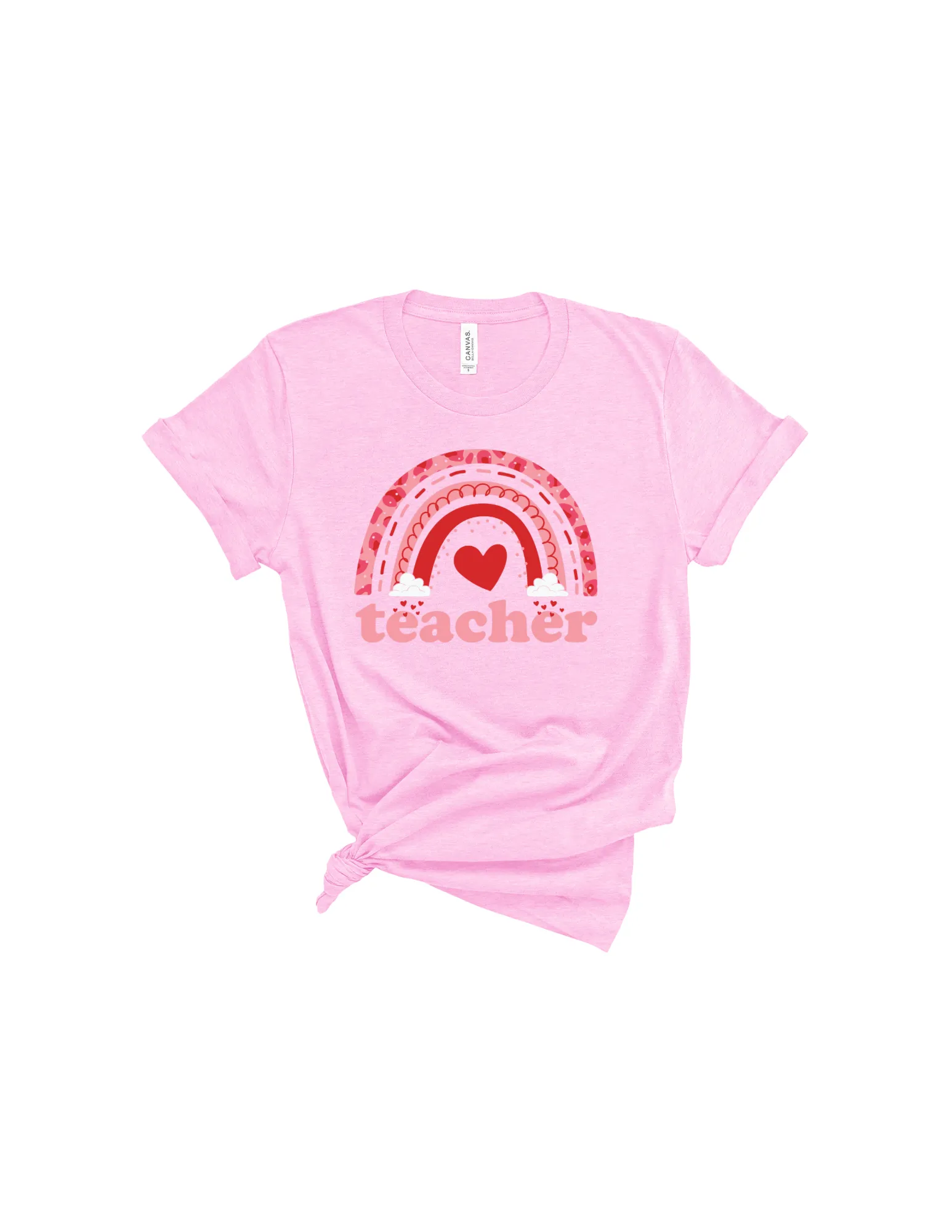 Teacher heart rainbow shirt