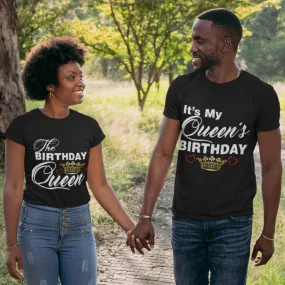 The Birthday Queen T-Shirt, It's my Queen's Birthday shirt (Color Black)