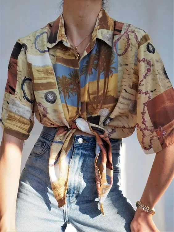 THE RANDOM PICK BUTTON UP VINTAGE SHIRT - UK 20