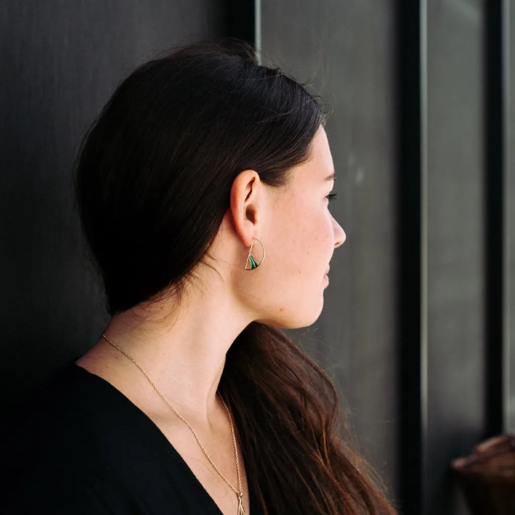 Wedge Split Earrings, Enamel