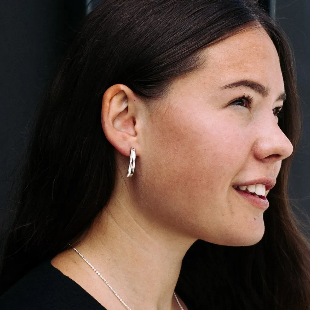Wedge Split Earrings, Enamel
